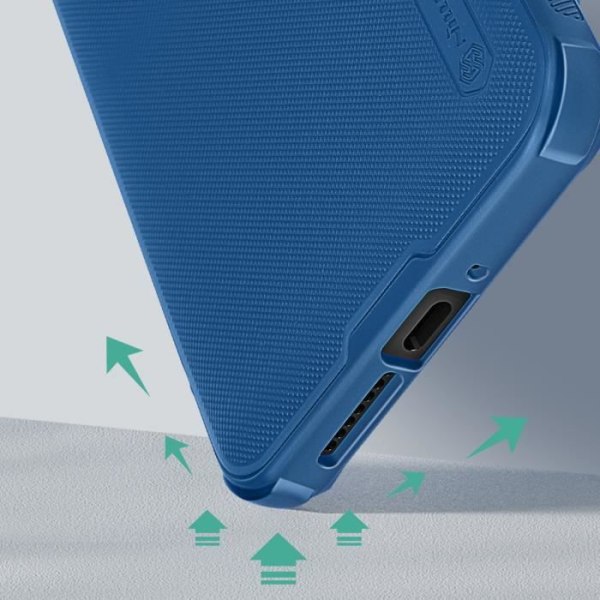 Kotelo Xiaomi 14 Ultra Super Frosted Shield Pro Matte Nillkin Blue -puhelimelle Blå