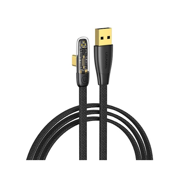 Opladerkabel - AVIZAR - Iceflake - 66W - USB-A til Type-C - 1.2m Sort