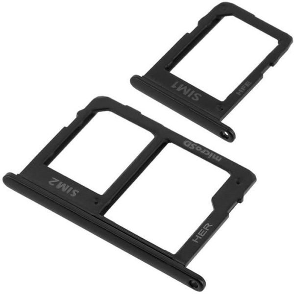 SIM-korttipaikka - AVIZAR - Samsung Galaxy J6 - 2x nano-SIM-korttia - microSD - Musta Svart