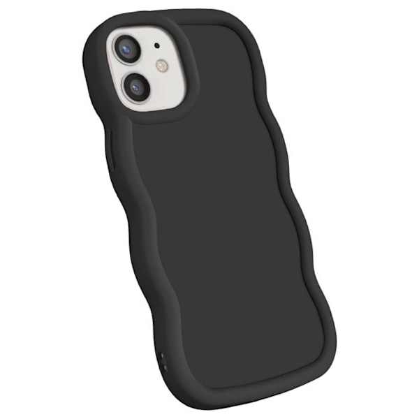 Coque för iPhone 12 och 12 Pro Silikon Antichock serie Candy Svart Svart