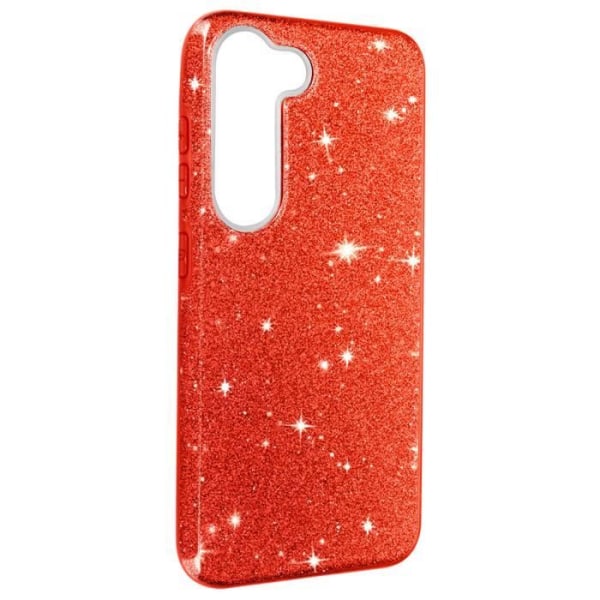 Glitter Case - Samsung Galaxy S23 Hybrid Puolijäykkä Spark Case punainen