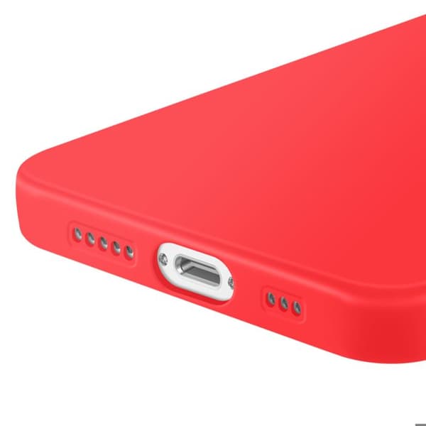 Coque - AVIZAR - iPhone 16e - Blødt Silikone - Rød - Elegant Röd