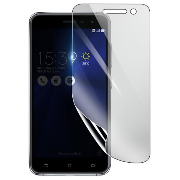 Skärmskydd - 3MK - Asus Zenfone 3 ZE520KL - Stötsäker Hydrogel - Transparent - Reptålig Transparent
