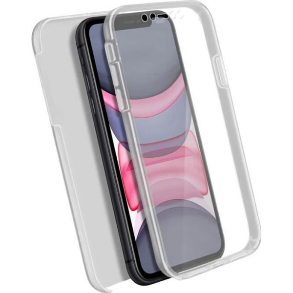 Skyddsskal - AVIZAR - iPhone 11 - Flexibelt transparent - Heltäckande skydd - Lätt design Vit