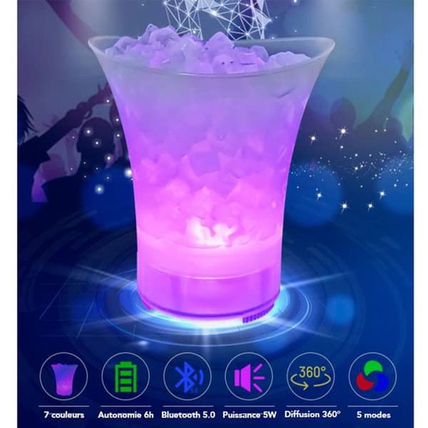 Jääpala "Bluetooth & LED" 5L Valkoinen Vit