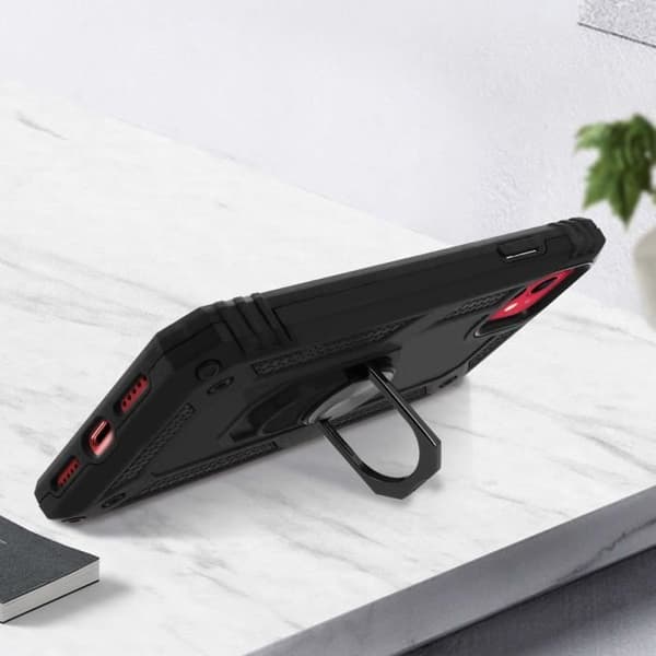 Coque - ADVARSEL - iPhone 11 - Stødsikker - Video Støtte Ring - Sort Svart