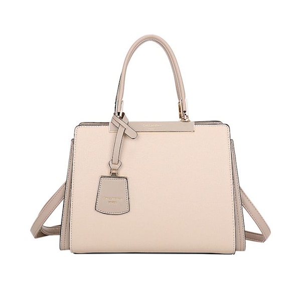 Tyylikäs käsilaukku, jossa on kiinnitys ja olkahihna Gallantry Beige Beige