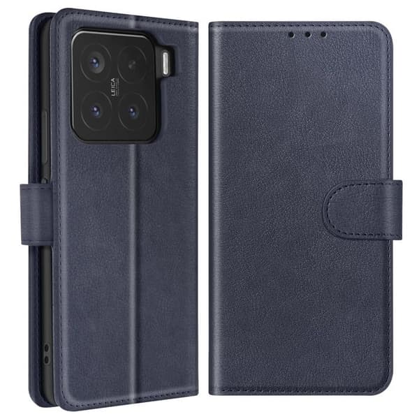 Smartphonefodral - Xiaomi - 15 - Plånbok - Videostöd - Mörkblå Blå