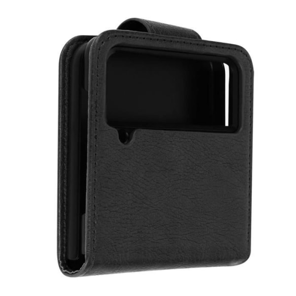 Samsung Galaxy Z Flip 3 Flip-etui med magnetisk flig Sort - AVIZAR - Stiv - Syntetisk - Flap Svart