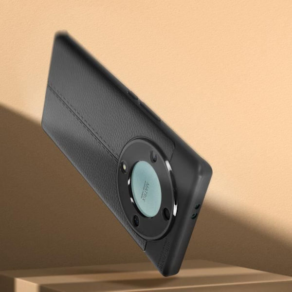 Etui - AVIZAR - Honor Magic 5 Lite 5G - Sort - Stødsikker og anti-ridsebeskyttelse - Lædereffekt Svart