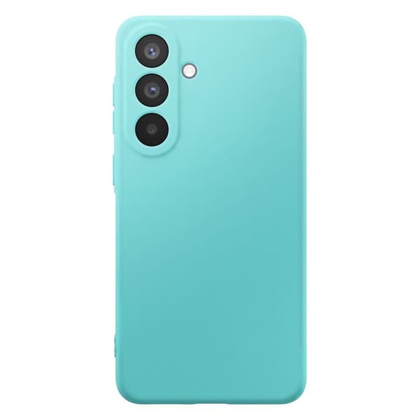 Silicone Soft-Touch cover til Galaxy A57 med turkis mikrofiberforing Blå