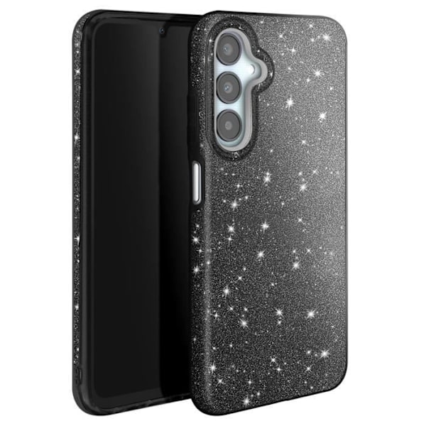 Glitrende Stødsikker Cover til Samsung Galaxy A25 Sort Svart