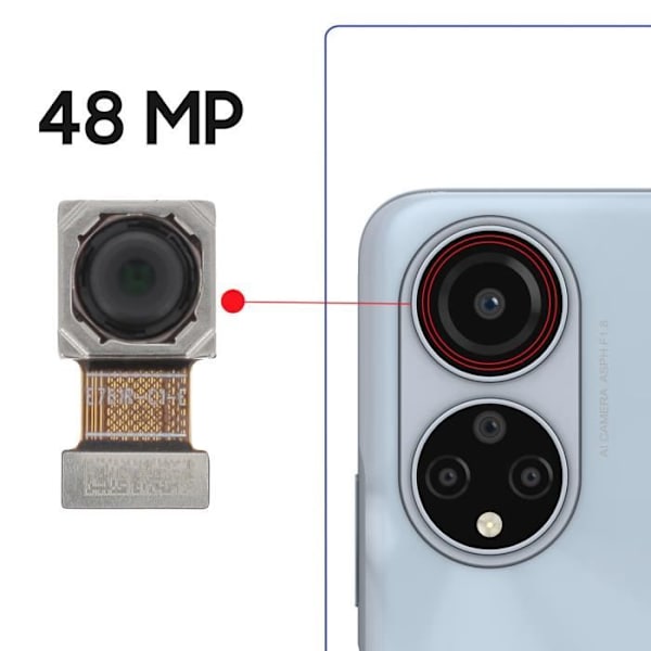 Päätakakamera Honor X7:lle 48MP musta Svart