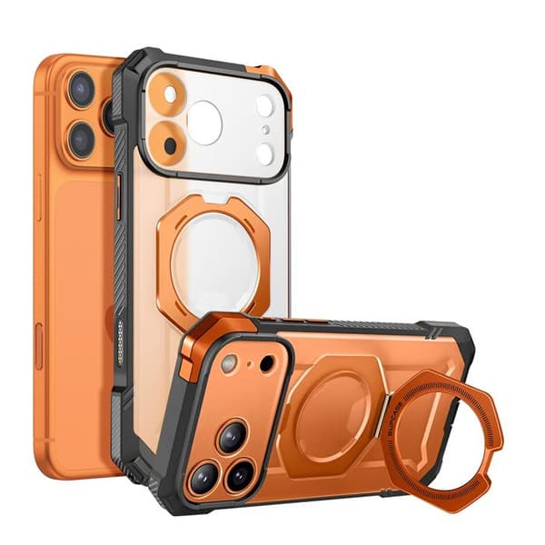 MagSafe Cover - SUPCASE - iPhone 17 Pro - Militær Beskyttelse - Stødresistent - Praktisk Stativ Orange