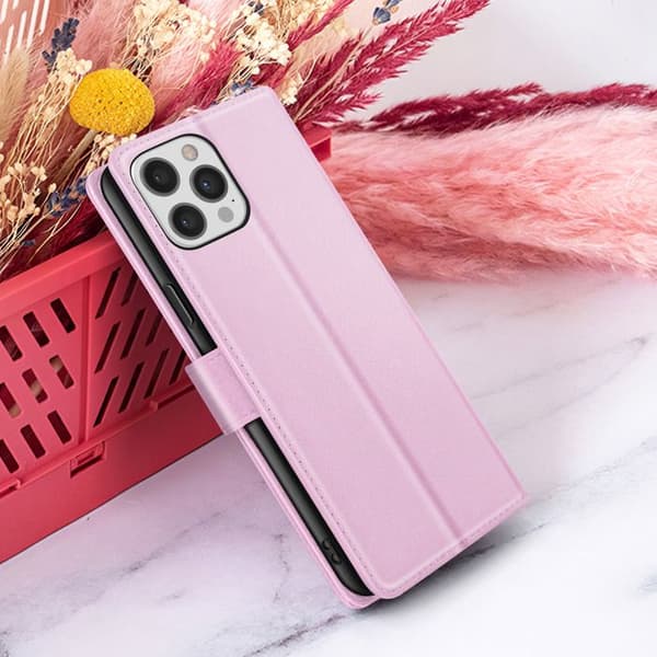 Pungetui - ZANAÉ - iPhone 12 Pro Max - Rosa - Antiglid - Videostøtte Rosa