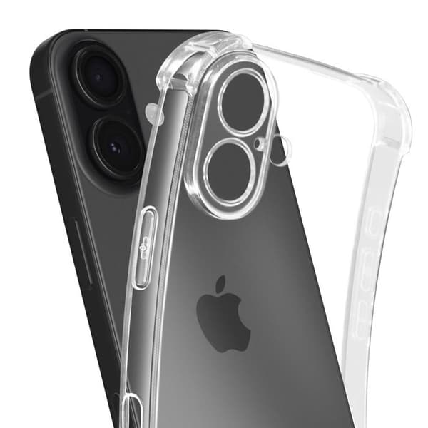 Cover til iPhone 17 - MAYAXESS - Silikone - Transparent - Forstærkede hjørner - Stødabsorberende Vit