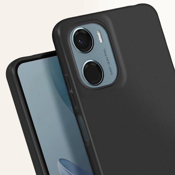 Silikonskal för Motorola Moto G05 och E15 Mjukt Matt Svart Svart