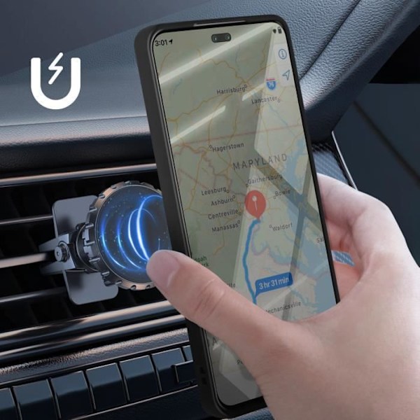Coque til Honor 200 Pro med Metalring Video Støtte Sort Svart