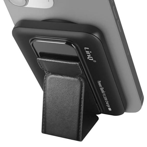 Batteri Extern - LINQ - iPhone MagSafe 5000mAh - USB-C 20W - Videostöd - Svart Svart