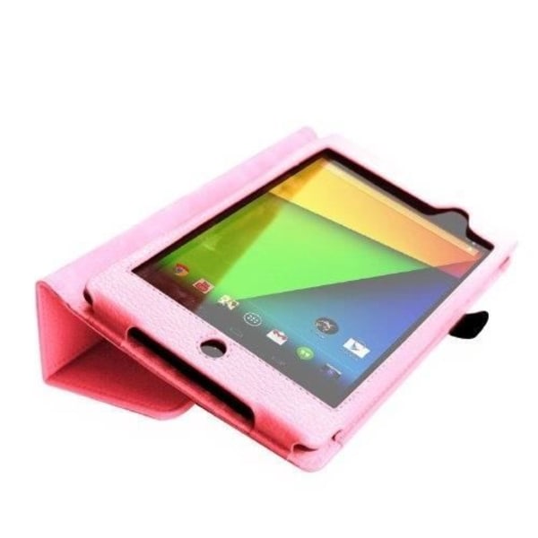 FOLIO KICKSTAND CASE TIL 2013 GOOGLE NEXUS 7 TOMMER 2. GENERATION PINK