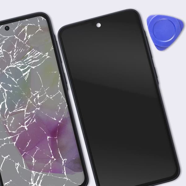Ersättning OLED Fullskärm för Galaxy A35 med Blått Chassi Blå