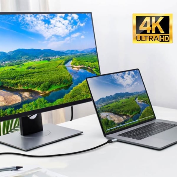 HDMI-kaapeli - Baseus - 4K - Nailonpunottu - 2m - Plug and Play Svart