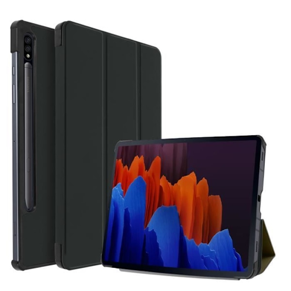 Hus - Samsung - Galaxy Tab S7/S8 - Sort - Slank Design - Videostøtte svart