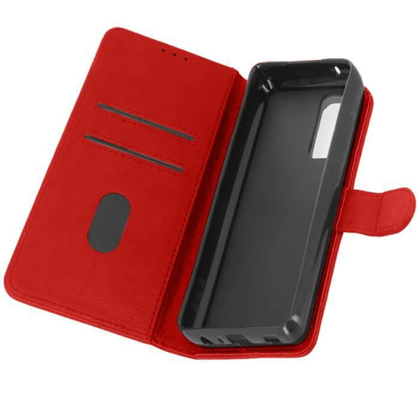 Etui för Samsung Galaxy A52 - Chesterfield - Röd - Skydd - Kreditkortshållare - Videostöd Röd