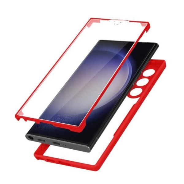 Full body cover kompatibel med Samsung S23 Ultra Red Cover