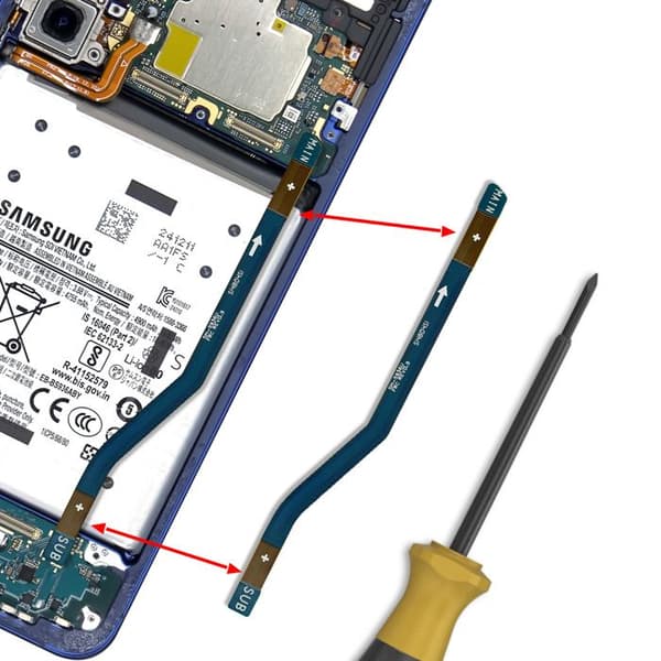FPC-kabel för Galaxy S25 Plus moderkort till laddningskontakt blå Blå