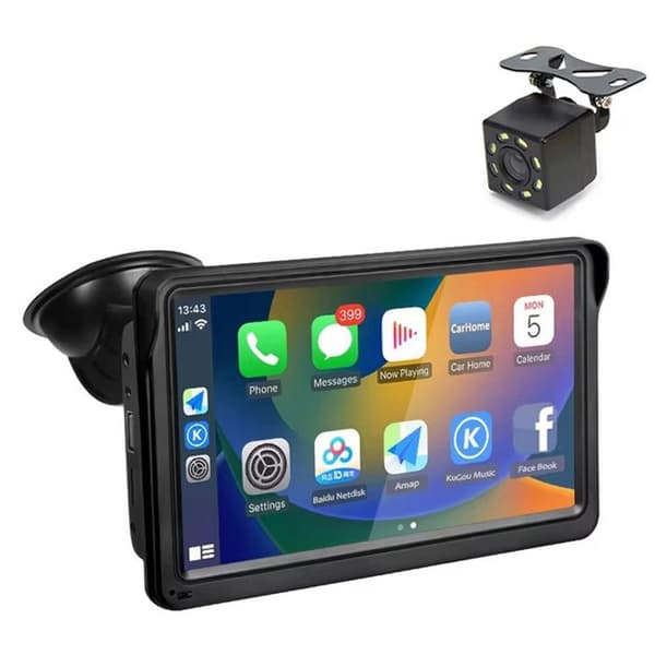 7" Touchscreen - AVIZAR - Carplay/Android Auto - Bluetooth 5.0 - Bakkamera - Double-Din