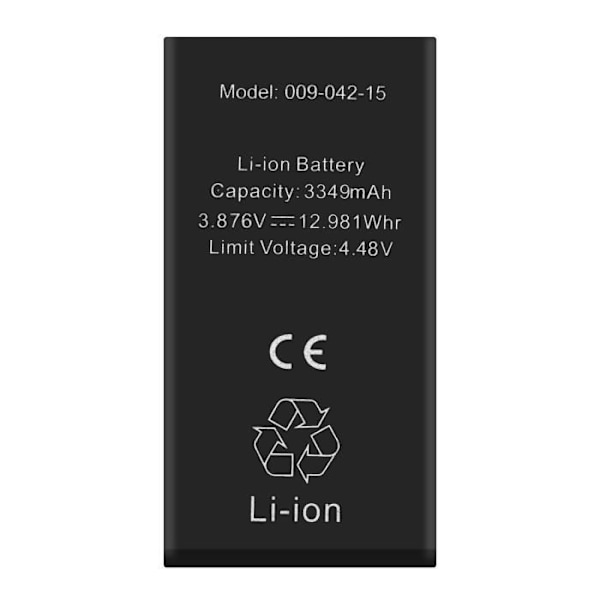 Lithium Ion Batteri til iPhone 15 - AVIZAR - BAT-BMS-15R - Kapacitet 3349mAh - Sort Svart