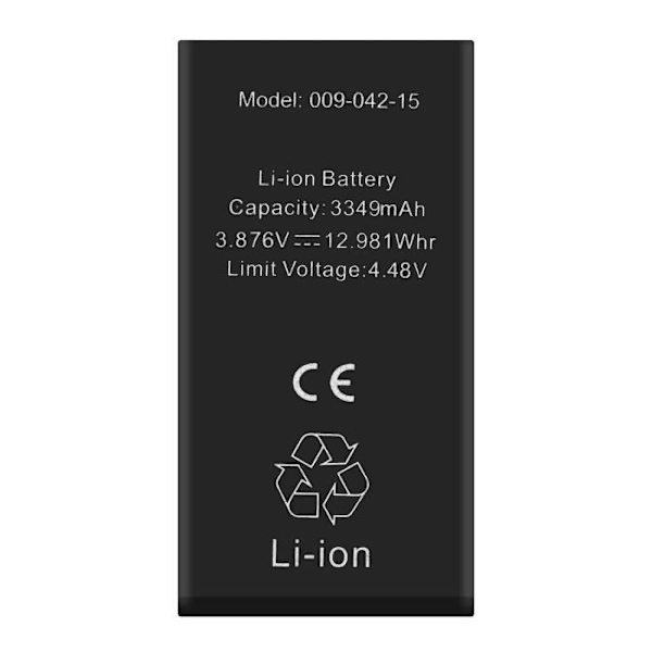 Litiumioniakku iPhone 15:lle - AVIZAR - BAT-BMS-15R - Kapasiteetti 3349mAh - Musta Svart