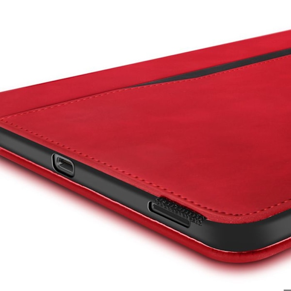 Samsung Tab S10 FE Plus Lompakkokotelo, Tuki Video Punainen Röd