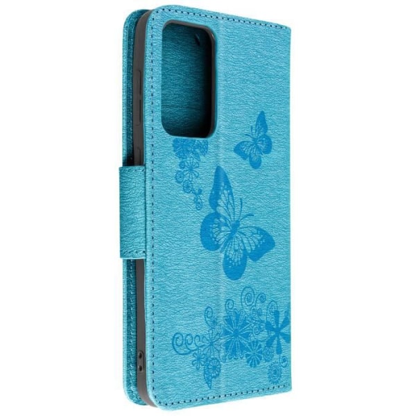 AVIZAR Samsung Galaxy A33 plånboksfodral - Fjärils- och blommönster - Blå - Stativfunktion Blå