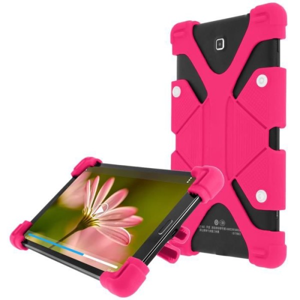 Tablettfodral - AVIZAR - Universell - Silikon Gel - Stötabsorberande - Bordstöd Rosa