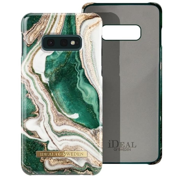 Fodral till Samsung S10e Marbled Luxury Ultra Thin Golden Jade Marble iDeal of Sweden Mörkgrön