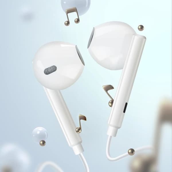 Lightning-hörlurar - Ej specificerat - In-ear - Inbyggd mikrofon - Sladd 1.2m - Vit Vit