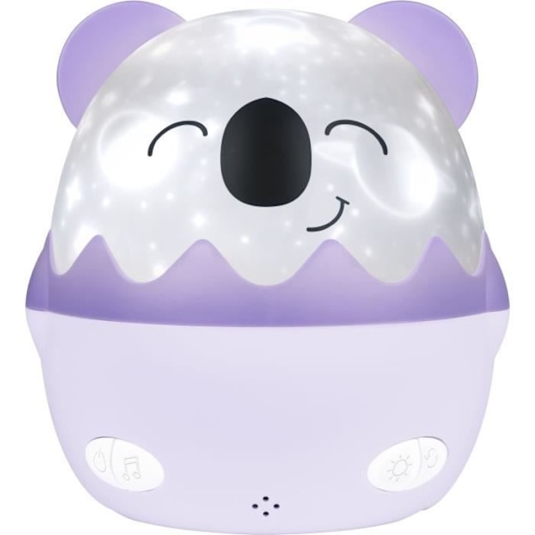 Trådlös musikprojicerande nattlampa - BIGBEN - Koala - 360° projicering - 13 filmer - 8 melodier - Fjärrkontroll - USB-C batteri