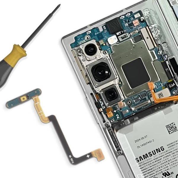 Varaosa Sormenjälkilukija Samsung Z Fold 6 Original Samsung White -puhelimeen