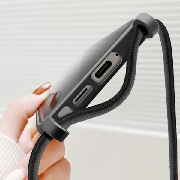 Taske til Samsung Galaxy S24 Ultra - AVIZAR - Corda - Justerbar ledning - Sort Svart