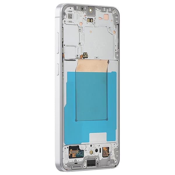 Fullskärm Kompatibel med Galaxy S25 FE LCD-panel med Ljusblått Chassi Blå
