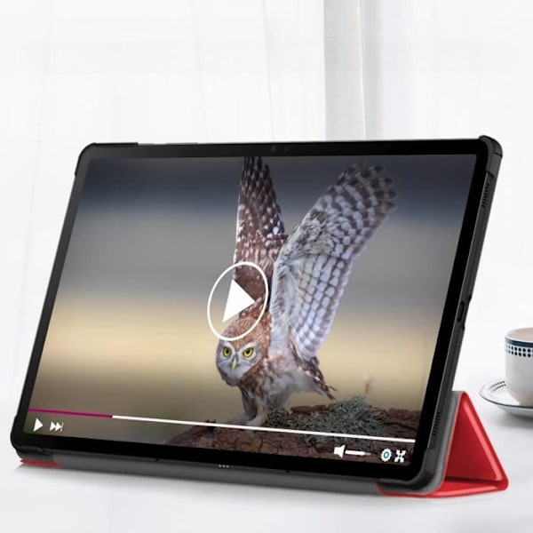 Skal till Samsung Galaxy Tab S9 - Smart Skal - Röd - Fullständigt skydd - Stativstöd Röd