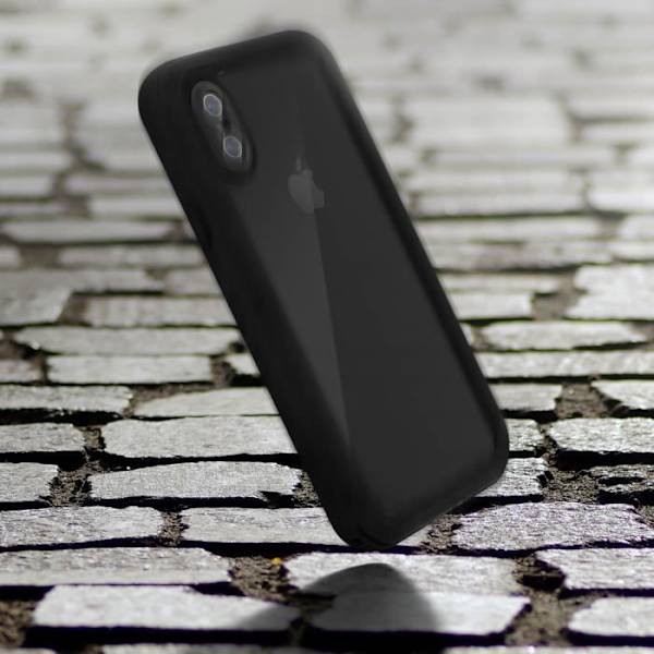 iPhone X ja XS kuori - Apple - Vesitiivis IP68 - Iskunkestävä - Suoja jopa 2m - Musta svart