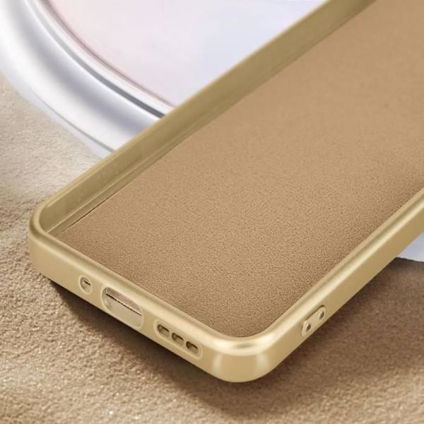 Fodral till Xiaomi Redmi 13C - AVIZAR - Halvstyvt - Gul - Metallisk effekt - Mjuk insida Gul