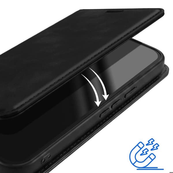 Pungetui til Google Pixel 11 / 11 Pro Suede Effekt med Sort Støtte Svart