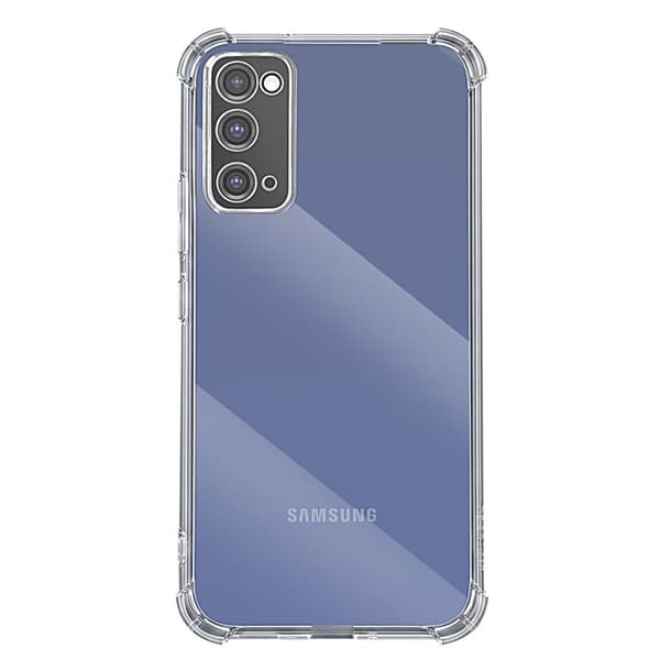 Cover til Galaxy S20 FE med Forstærkede Stødabsorberende Hjørner i Silikone Mayaxess Transparent Vit