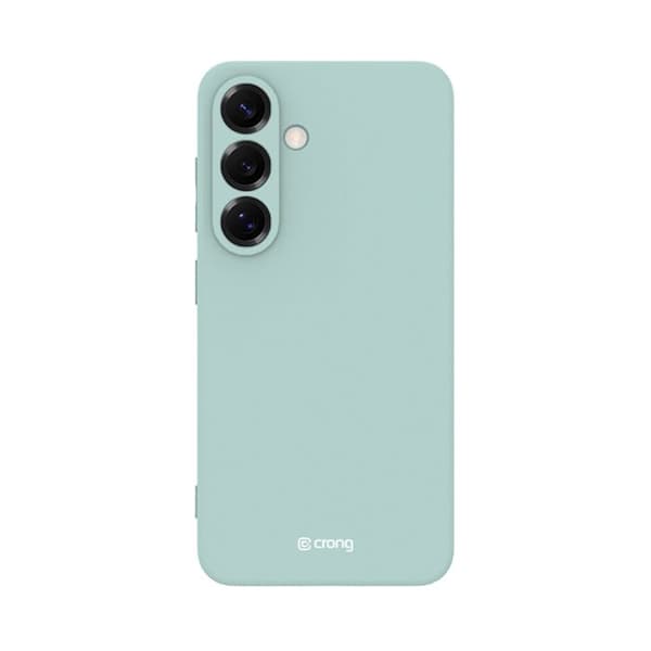 Skal för Samsung Galaxy S25 - Crong - Färgskydd - Flexibelt silikon - Mikrofiberfoder - Grön Grön