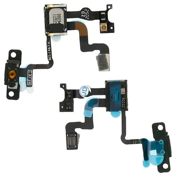 Nappe Power - AVIZAR - iPhone 4S - On/Off + Micro + Nærheds sensor - Sort - 20 g Svart