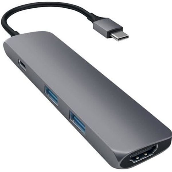 Telakointiasema - Satechi - Ohut alumiininen moniporttinen sovitin - USB-C - 4K Ultra HD